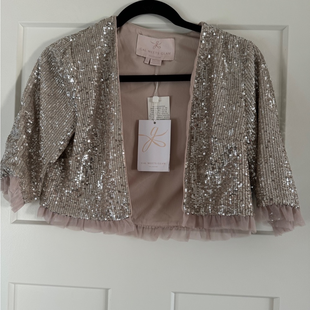 Gal Meets Glam Cropped Sequin Jacket